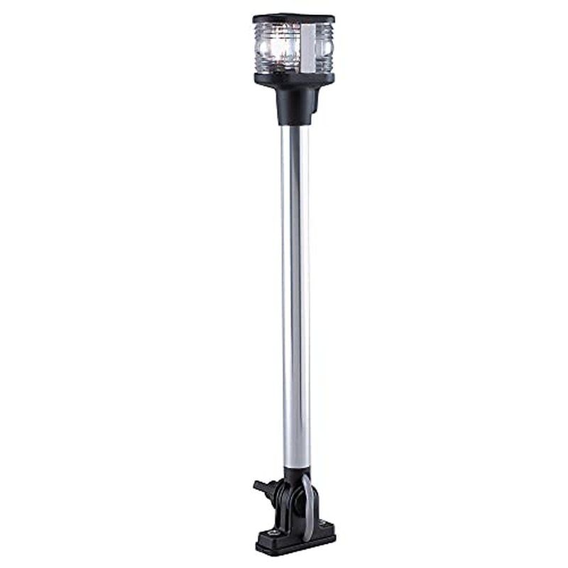 Perko 1181DP0CHR 12V Horizontal-Mount Fold-Down Combination Masthead/White All-Round Navigation Light - 14.25" Height