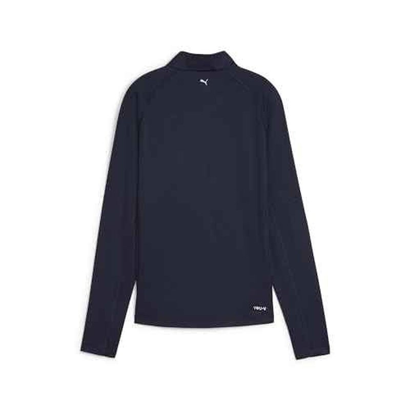 PUMA Golf Women's You-V Solid 1/4 Zip, DEEP Navy