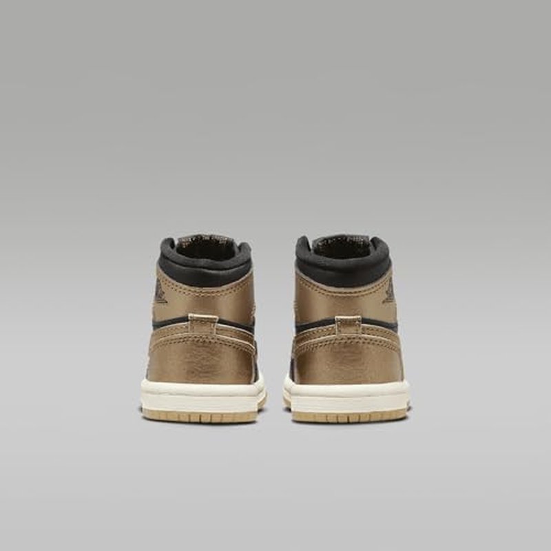 Jordan Toddler's 1 Retro High OG Black/Metallic Gold-Sail (FD1413 071)