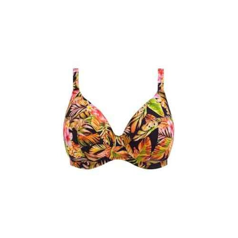 Elomi Womens Tiger Valley Uw Plunge Bikini Top
