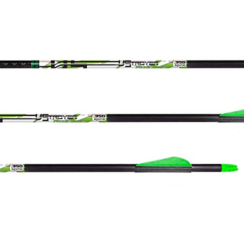 Carbon Express D-Stroyer Piledriver 400 Spine, 6-Pack of Fletched Arrows, Available in 350 & 400 Spine