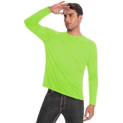 Men's Sun Protection Shirts UPF 50+ UV Long Sleeve Rash Guard Shirts Lightweight Quick Dry for Fishing Swimming Running