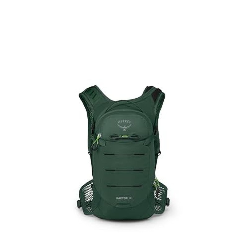 Osprey Raptor Jr Boy's Mountain Biking Backpack with Hydraulics Reservoir, Tundra Green