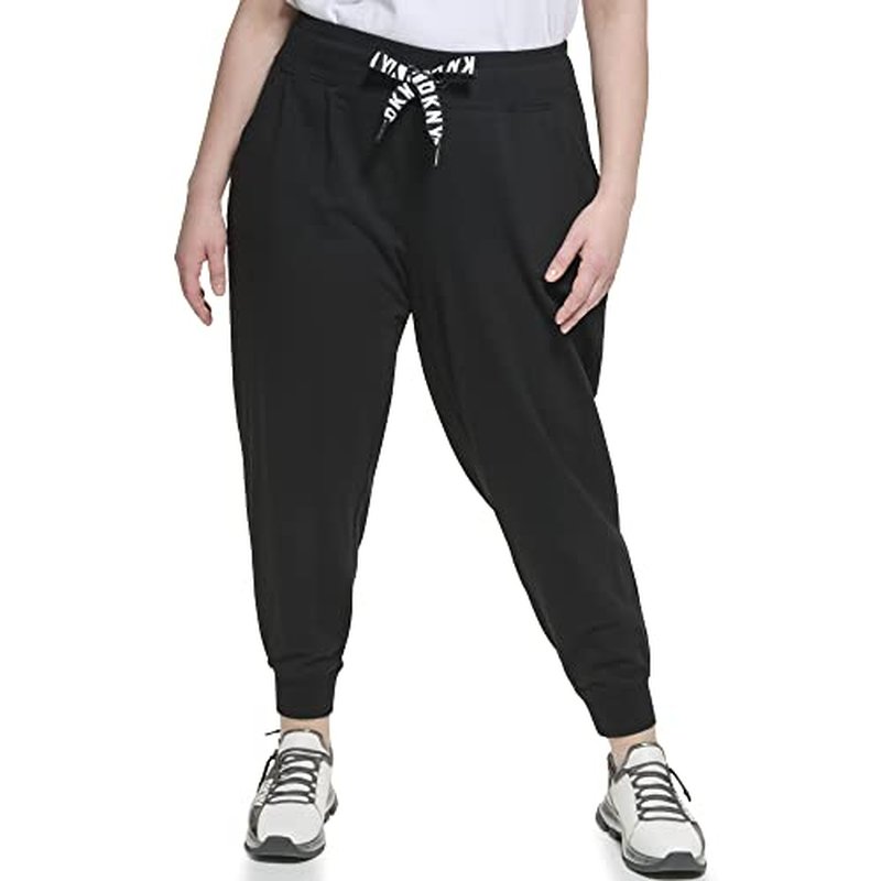 DKNY Womens Mid Rise Drawstring Joggers