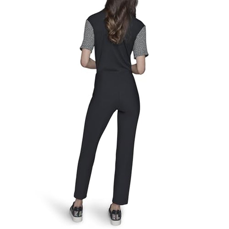Karl Lagerfeld Womens Slim Nylon Compression Double Zip Everyday Pant