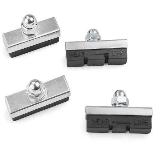 Premium Bicycle Brake Pads 4-Pack(2pair) ? 4mm Durable & Quiet, Universal Fit for BMX, MTB, Road Bikes with Side-Pull Caliper Brakes ? Long-Lasting Rubber and Steel Construction, Easy Installation