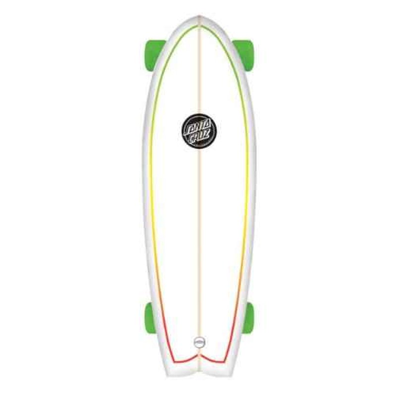 Santa Cruz Skate Land Shark Rasta Sk8 Complete Skate Boards, 8.8 x 27.7-Inch