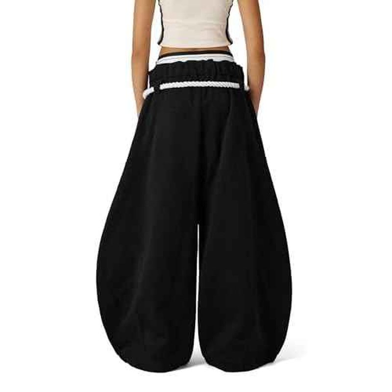 Aelfric Eden Super Baggy Barrel Sweatpants Womens Double Waist Wide Leg Sweatpants Casual Pants Trousers