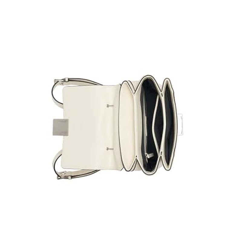 Calvin Klein Clove Triple Compartment Flap Backpack, Cherub White, One Size