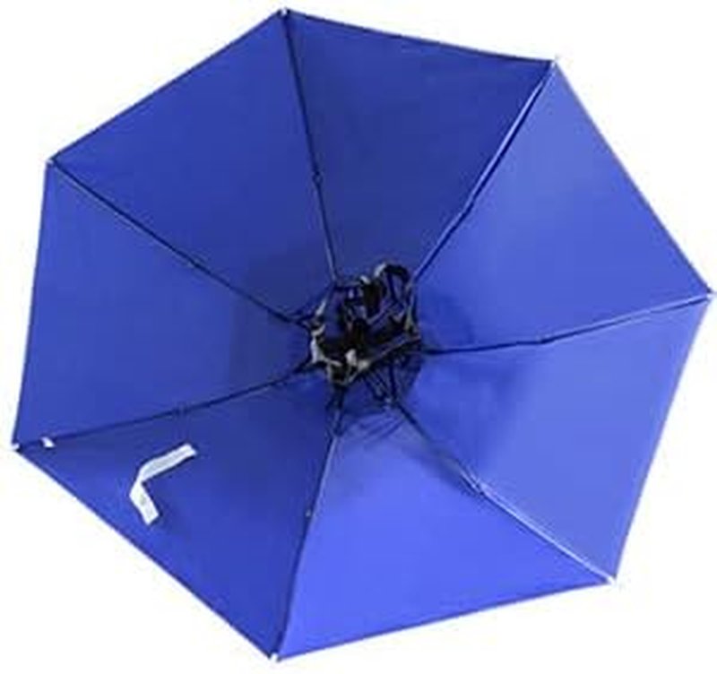 Fishing Umbrella Hat - Folding Adjustable Sun & Rain Cap | 37.4” Oversized UV Protection for Outdoor Activities