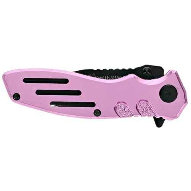 Smith & Wesson Extreme Ops Clip Point with Pocket Clip, Aluminum Handle, 3.1" Blade, Stainless Steel, for Tactical, Survival, and Everyday Carry