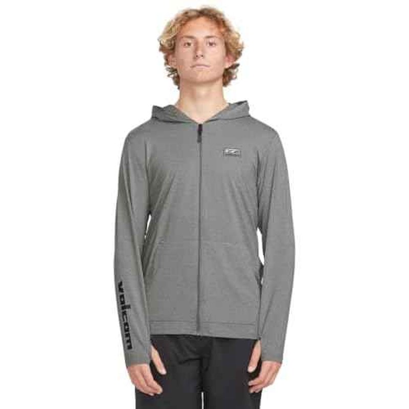 Volcom Men's Modstone Loose Fit Zip Hood UPF 50+ Long Sleeve Rashguard