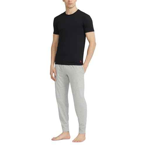 POLO RALPH LAUREN Mens 4d Flex Cooling Ventilation Cotton Modal Crew Undershirts, 3-Pack