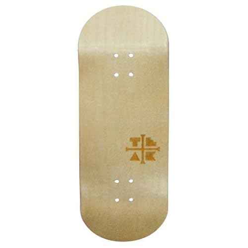 Teak Tuning Prolific Wooden Fingerboard Deck, The Classic - 34mm x 97mm - Handmade, Pro Shape & Size - Five Plies Wood Veneer - Includes Prolific Foam Tape