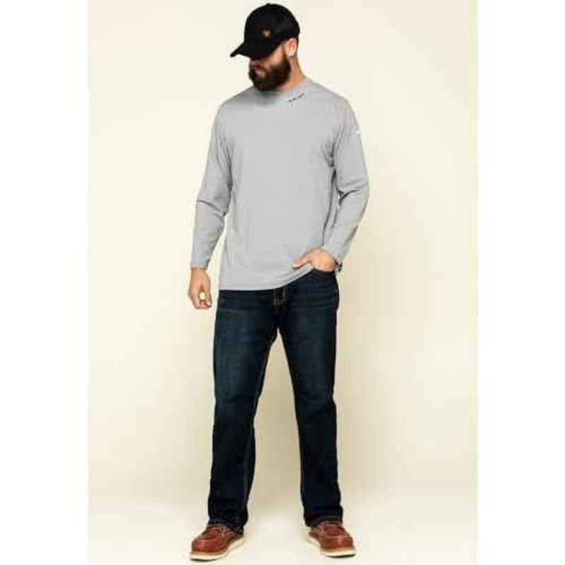 Ariat Mens FR Khaki Base Layer Long Sleeve Tee