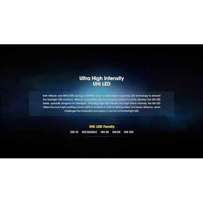 Nitecore EDC33 UHi 20 MAX LED Rechargeable Flashlight - 4000 Lumen w/Eco-Sensa USB Charging Cable
