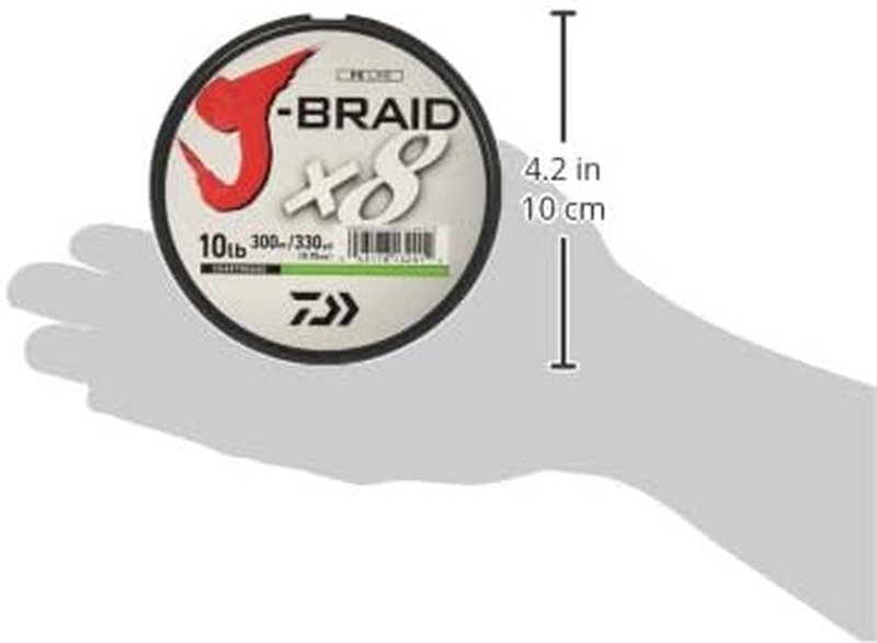 Daiwa J-Braid 300M - 8-Strand Woven Fishing Line for Superior Strength