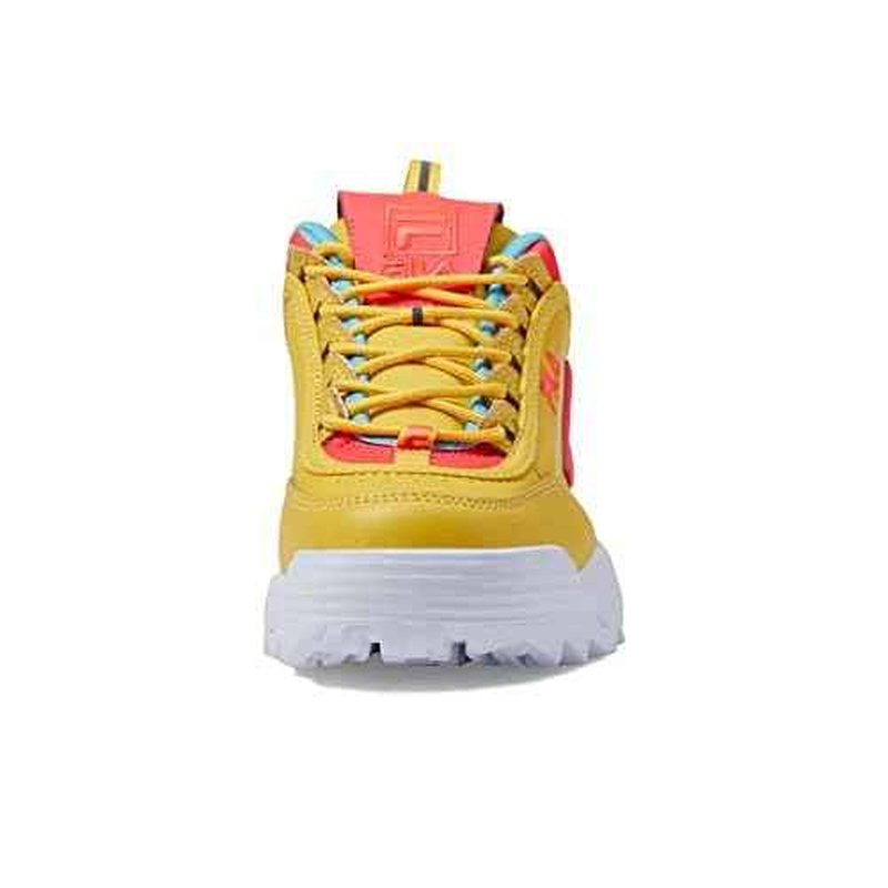 Fila Disruptor II Premium (Big Kid) Lemon/Diva Pink/Bluefish 5 Big Kid M
