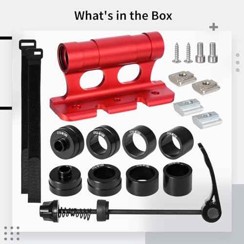 Bicycle Quick Release Front Fork Mount - Thru Axle Carrier Bike Fork Rack Block with 4 Adapters, Car Roof or Trunk Installation Bike Stand Holder for Car Truck Van