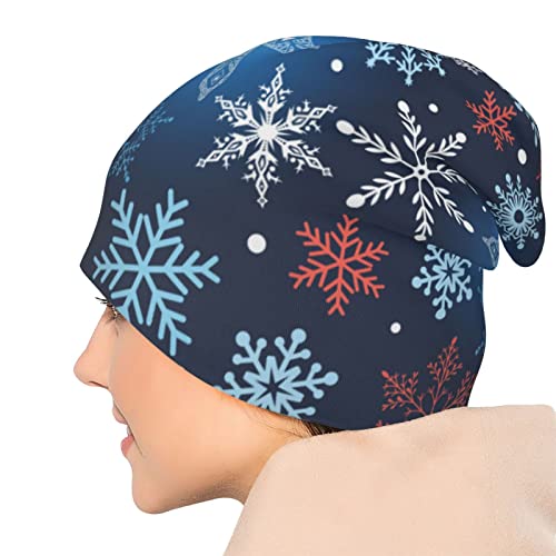 Merry Christmas Beanie Chemo Hat Cancer Headwear Knitted Hats Baggy Slouchy Scarf Cap for Adults Women Men