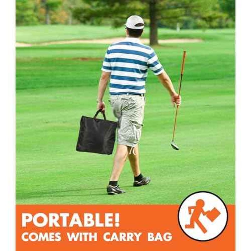 Golf Net: 10x7ft Heavy Duty Golf Practice Net for Indoor/Outdoor Training, Portable Golf Hitting Net with Carry Bag, Ideal Golf Training Aid for Golfers Backyard Driving Chipping Swing (Standard)