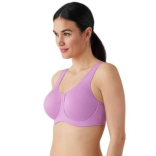 Wacoal Women's Simone Sport Unlined Full Coverage Underwire Sports Bra, 855170, Phalaenopsis, 42D