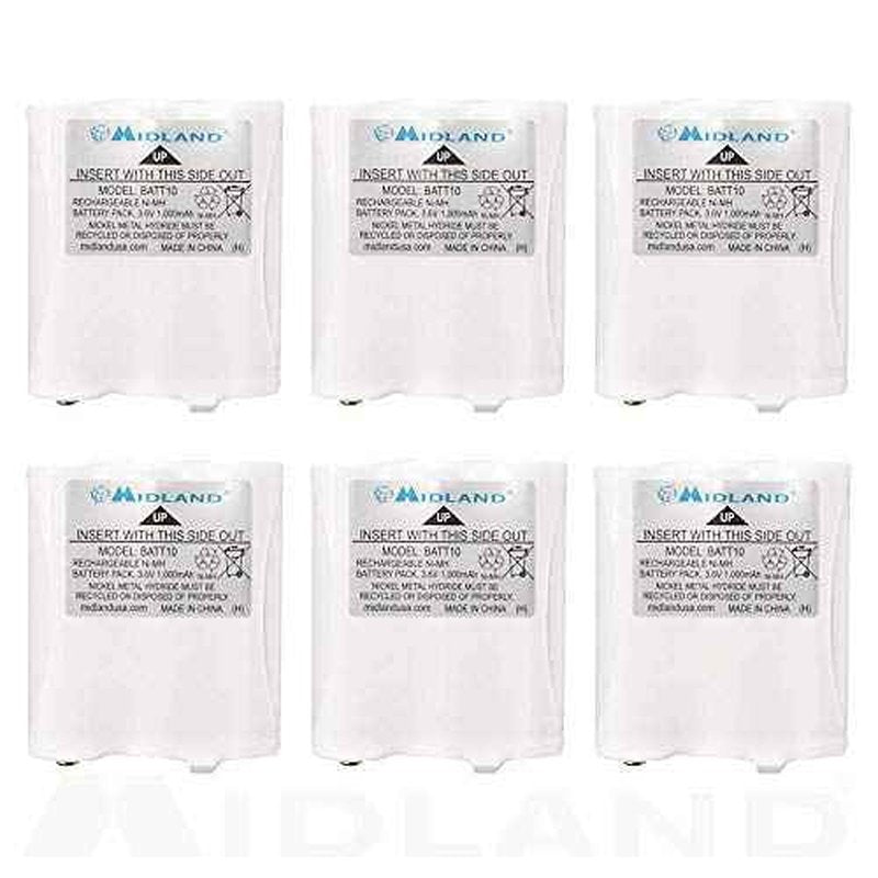 Midland AVP13 Rechargeable Batteries for T71, T75, T77 Radios - 6-Pack