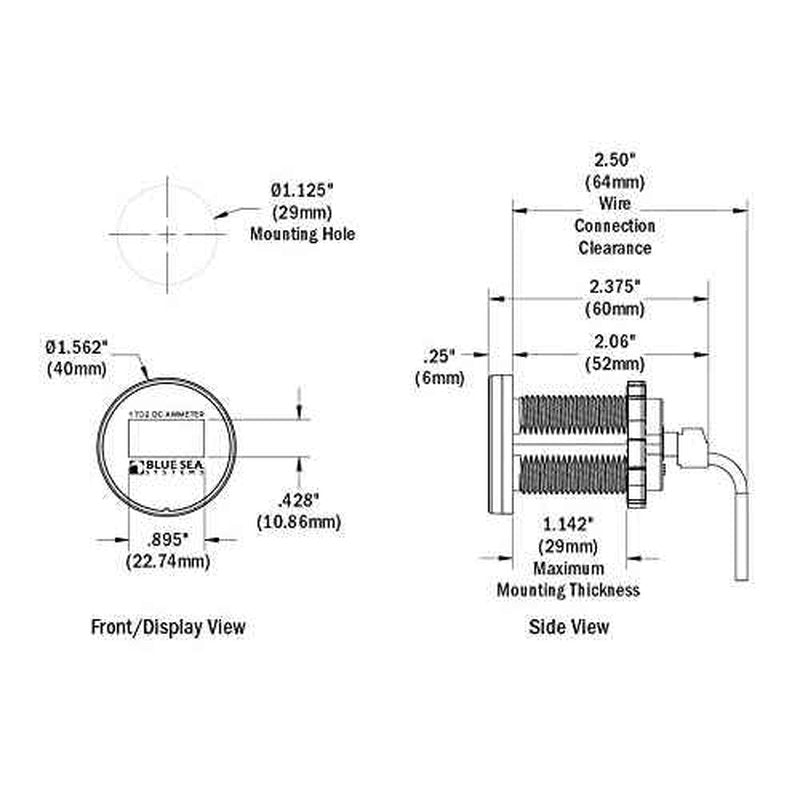 Blue Sea Systems Mini OLED Meters for Marine, RV and More