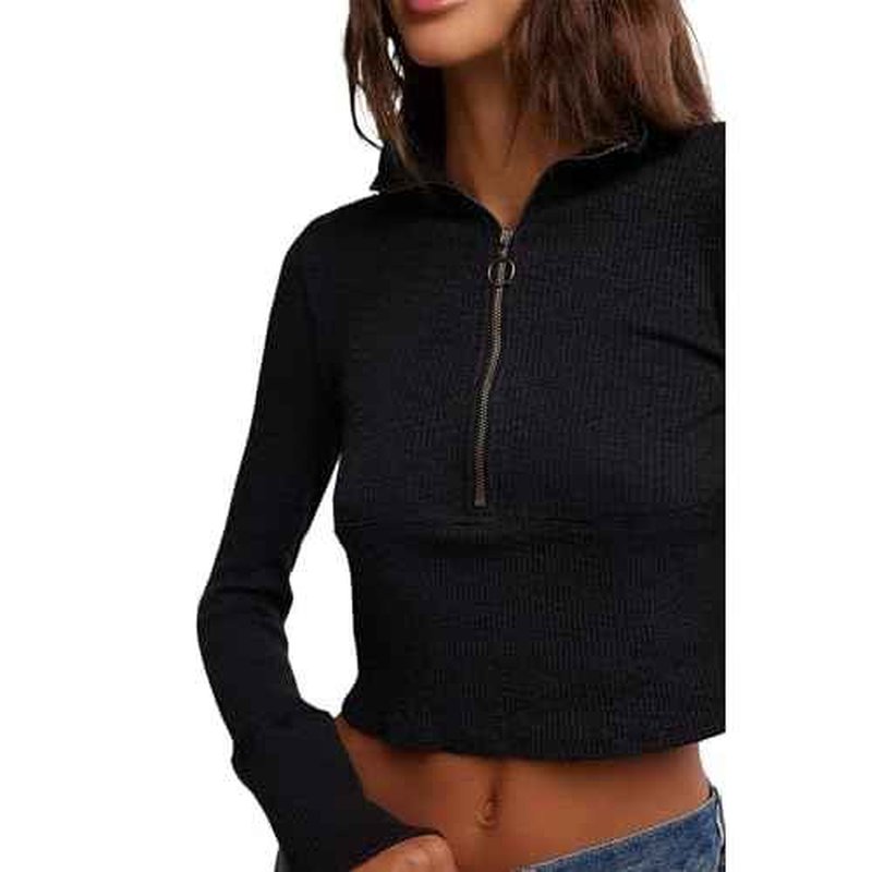 Free People Women's Midnight 1/2 Zip