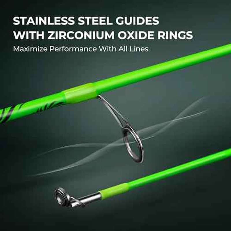 KastKing Zephyr Dual-tip Fishing Rod & Reel Combo, Dual Tips Section for Different Powers, IM6 Graphite 2Pc Blanks, KastFlex Technology, Rubber Cork Handle, Integrate Hook Keeper, 8 Models