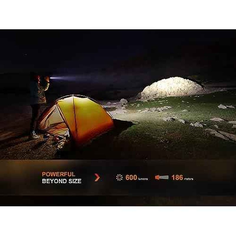 Fenix LD12R EDC Flashlight, 600 Lumen USB-C Rechargeable, AA Compatible, Main and Side Dual LEDs Work Light with Magnetic Clip and Lumentac AA Organizer