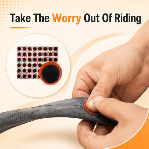 96 Pcs Bicycle & Motorcycle Tire Patches Rubber Repair Kit