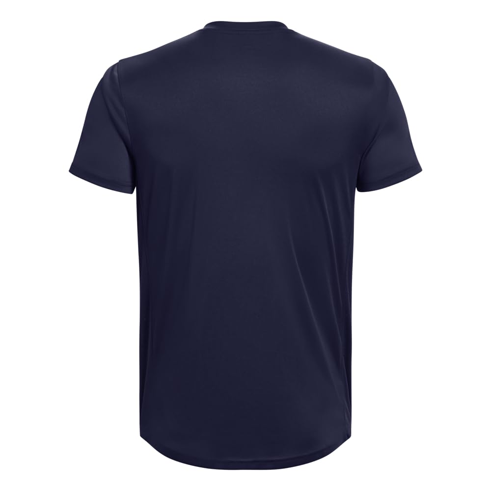 Under Armour Men's Challenger Train Short Sleeve T Shirt, (410) Midnight Navy / / White, Large
