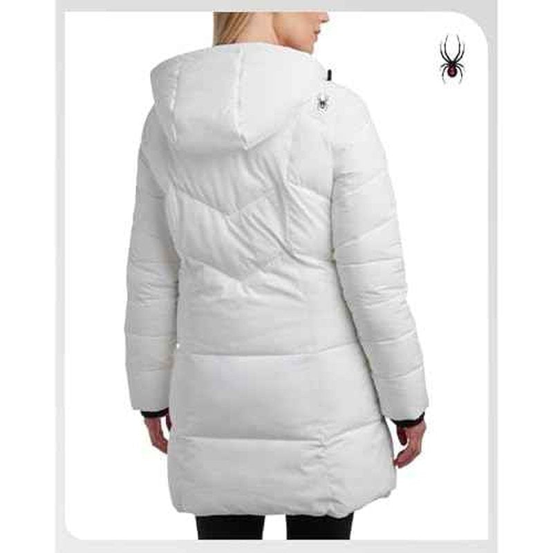 Spyder Womens Long Winter Coats - Cozy Long Puffer Coats for Women Wind & Water Resistant Hooded Quilted Jackets for Women