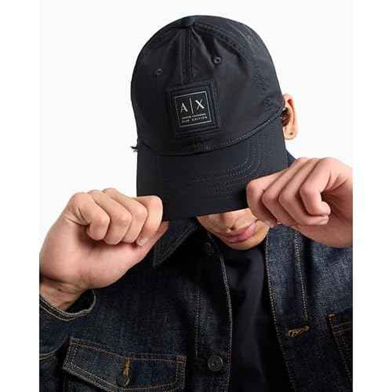 Armani Exchange Men's Blue Edition Hat, Deep Navy, One Size