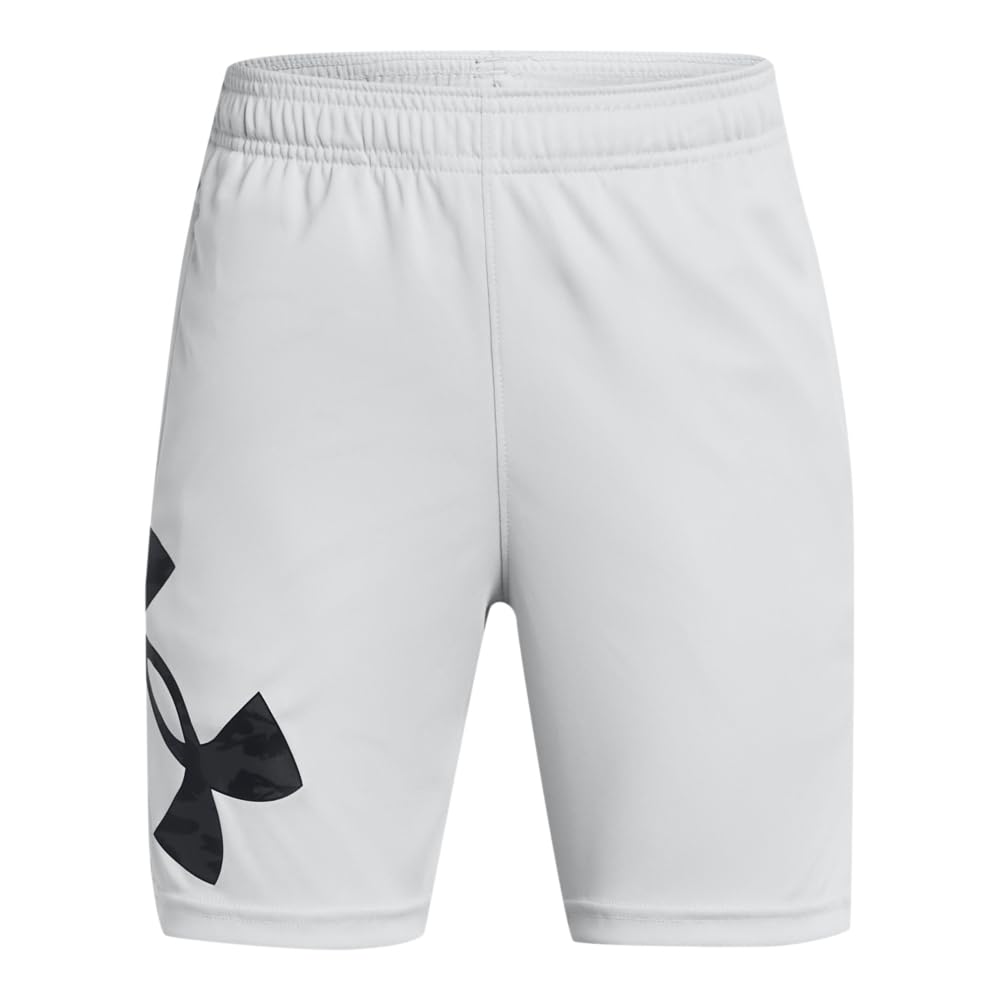 Under Armour Boys' Tech Big Logo Shorts, (012) Mod Gray / / Black, Medium