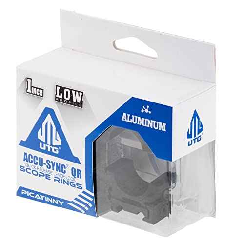 UTG ACCU-SYNC QR 1" Low Profile Scope Rings, Picatinny Black