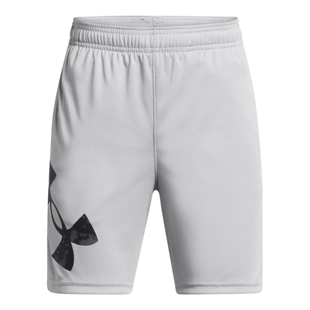 Under Armour Boys' Tech Big Logo Shorts, (011) Mod Gray / / Black, Small