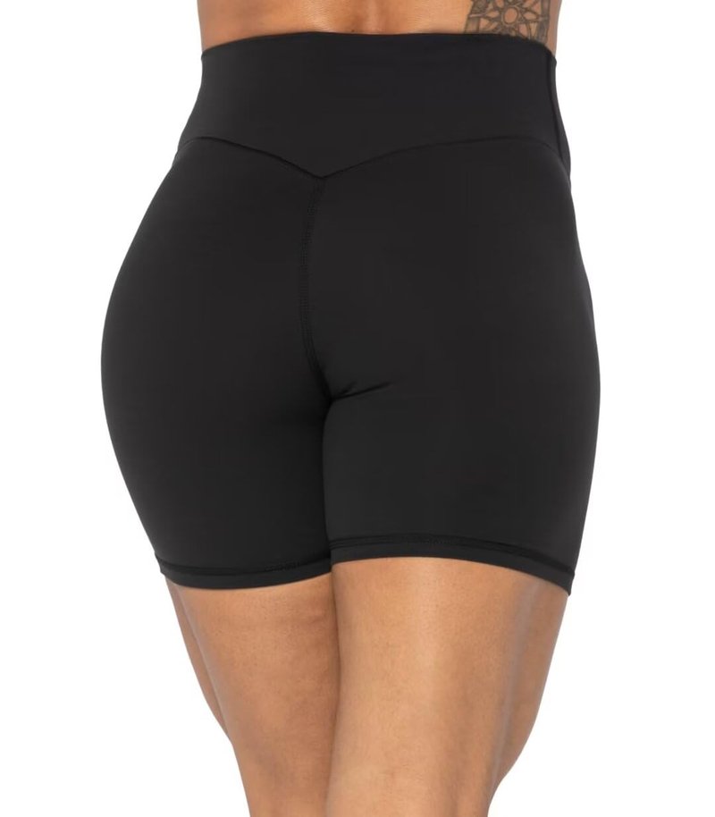Sunzel Women's Biker Shorts in High Waist Tummy Control with No Front Seam 5" Black+Black (2 Pack) Small