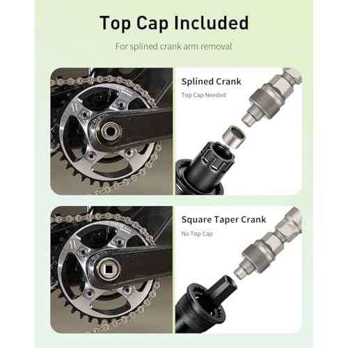 Pawfly Upgraded Bicycle Crank Puller Set, Bike Repair Kit for Square Taper Shimano & ISIS Splined Crank Arm