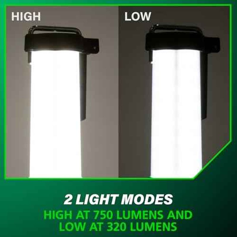 Metabo HPT 18V MultiVolt Cordless LED Lantern, 750 Lumens, 2 Light Settings, 360¡Æ Illumination, Long Lasting Light, Integrated Hanging Hook, Compact and Lightweight, Tool Body Only, UB18DFQ4