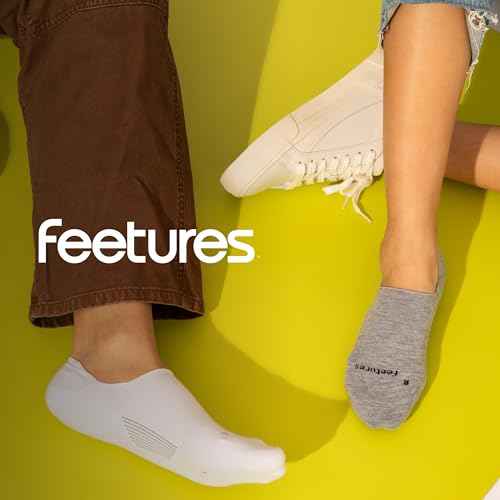Feetures Elite Light Cushion Invisible Socks - Anti-Slip Sport Sock Liner with Targeted Compression - Gray, Large (3 Pair)