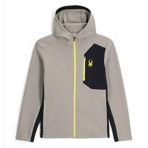 Spyder mens Bandit Hooded Zip Ski Mid Layer Sweater Jacket