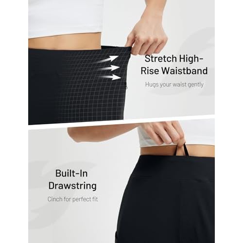 baleaf Womens Travel Pants with 6 Pockets Work Lightweight Stretch Ankle Petite Dressy Casual Golf Busniess Slacks