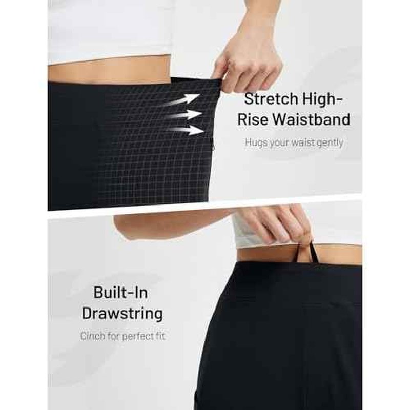 baleaf Womens Travel Pants with 6 Pockets Work Lightweight Stretch Ankle Petite Dressy Casual Golf Busniess Slacks