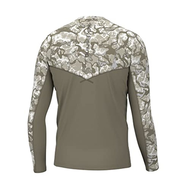 HUK Mens Icon X Pattern Long Sleeve Shirt, Performance Fishing Shirt