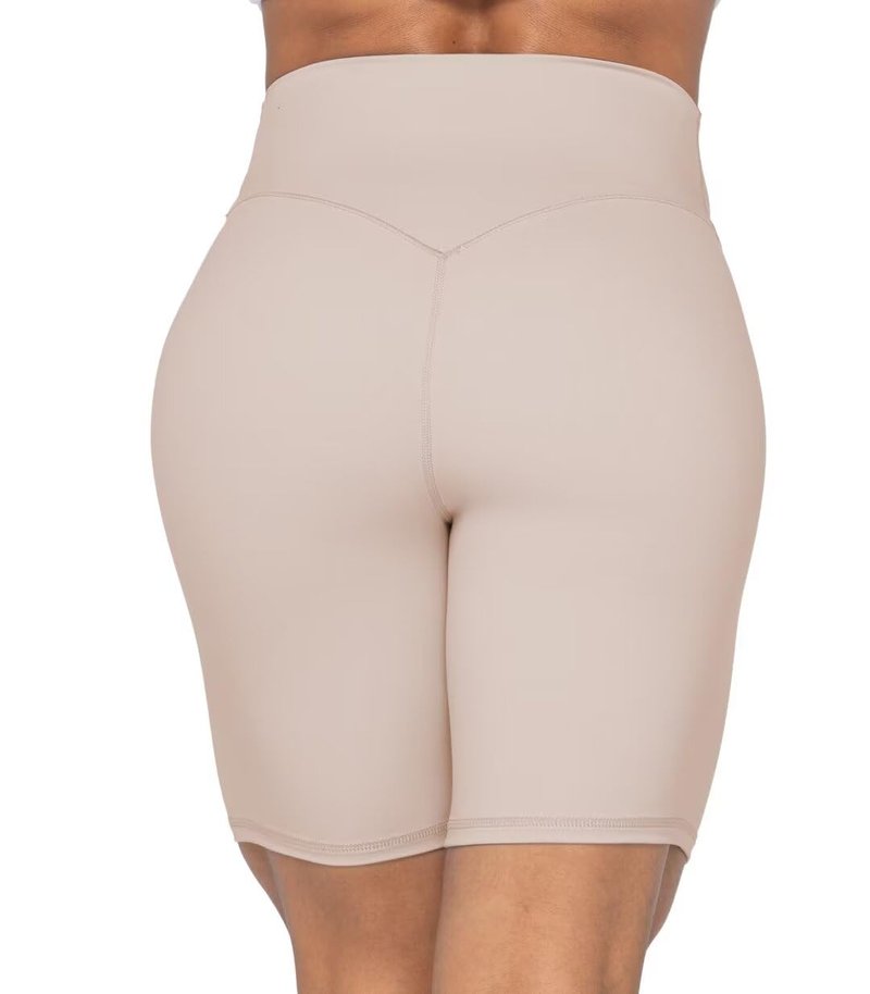 Sunzel No Front Seam High Waist Biker Shorts for Women, Squat Proof Yoga Workout Gym Bike Shorts 8" Inseam Creamy Skin X-Small