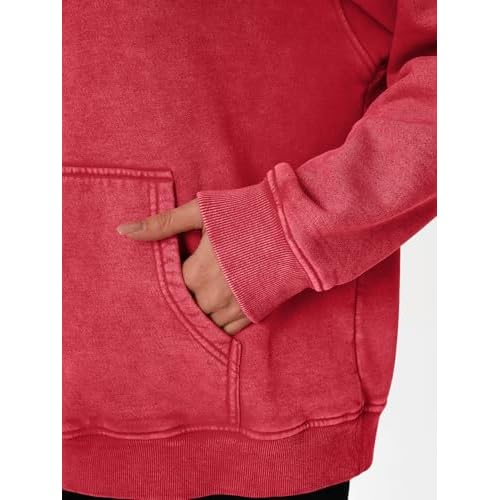 Trendy Queen Oversized Hoodies for Women Acid Wash Sweatshirt Cute Pullover Fall Winter Long Sleeve Shirts