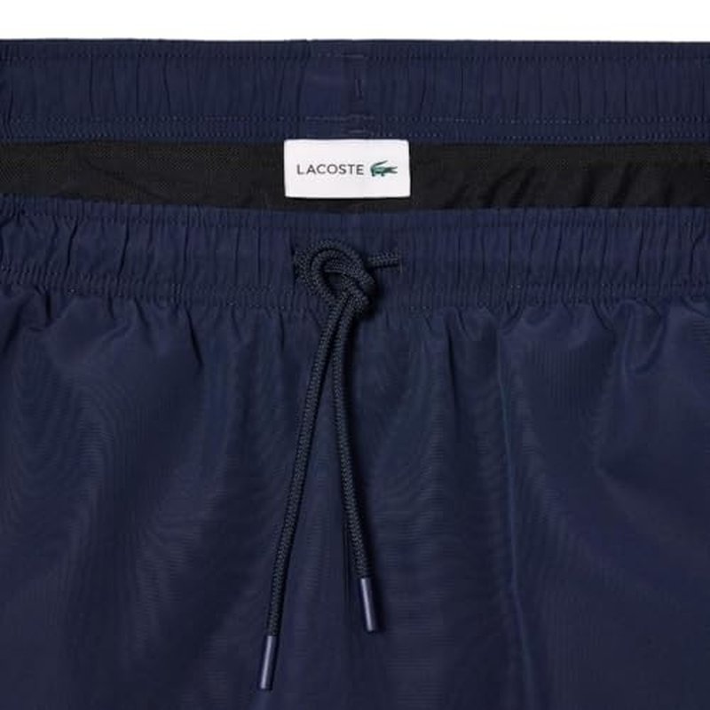 Lacoste Men's Core Collection Branding Mid-Thigh Swim Shorts