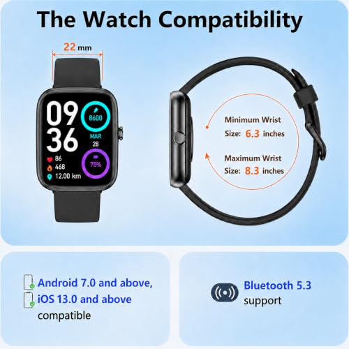 Black Senior-Friendly Pedometer Watch - Step Counter No App Needed